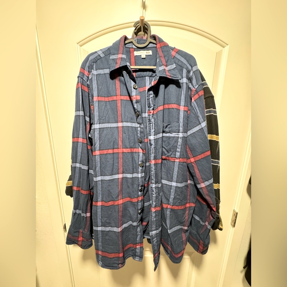 Uniqlo JW Anderson Flannel Plaid Shirt Size L